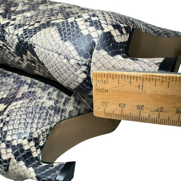 NWT Gianni Bini Gianna Wide Calf Leather Snake Print Kitten Heel Tall Boots7 5M - Picture 10 of 12